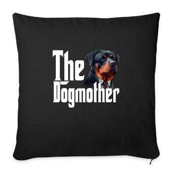 Rottweiler Chien Maman Chienne Chiens Maman Rottie - Housse de coussin décorative 45 x 45 cm - noir - Devant
