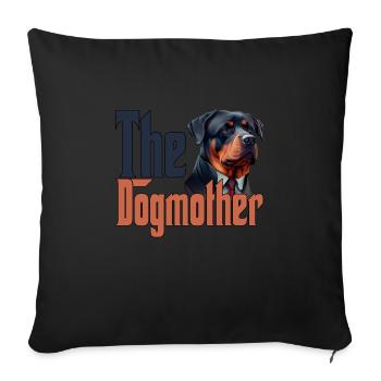 Rottweiler Chien Maman Chienne Chiens Maman Rottie - Housse de coussin décorative 45 x 45 cm - noir - Devant