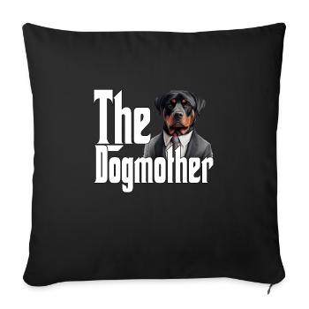 Rottweiler Chien Maman Chienne Chiens Maman Rottie - Housse de coussin décorative 45 x 45 cm - noir - Devant