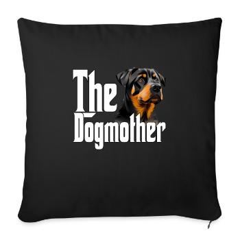 Rottweiler Chien Maman Chienne Chiens Maman Rottie - Housse de coussin décorative 45 x 45 cm - noir - Devant