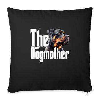 Rottweiler Chien Maman Chienne Chiens Maman Rottie - Housse de coussin décorative 45 x 45 cm - noir - Devant