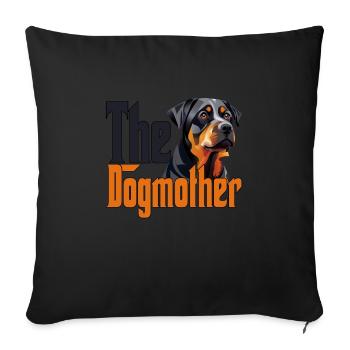 Rottweiler Chien Maman Chienne Chiens Maman Rottie - Housse de coussin décorative 45 x 45 cm - noir - Devant