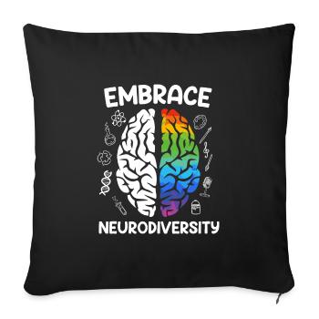 Autismus Embrace Neurodiversity Autisten - Sofakissenbezug 45 x 45 cm - Schwarz - Vorne