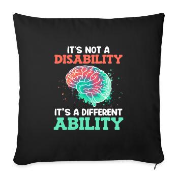 Autisten Bewusstsein Its not a disability - Sofakissenbezug 45 x 45 cm - Schwarz - Vorne