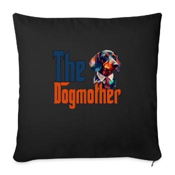 Teckel Chien Maman Chienne Chiens Maman Rottie - Housse de coussin décorative 45 x 45 cm - noir - Devant