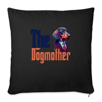 Teckel Chien Maman Chienne Chiens Maman Rottie - Housse de coussin décorative 45 x 45 cm - noir - Devant