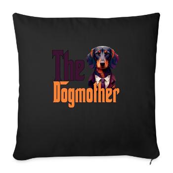 Teckel Chien Maman Chienne Chiens Maman Rottie - Housse de coussin décorative 45 x 45 cm - noir - Devant