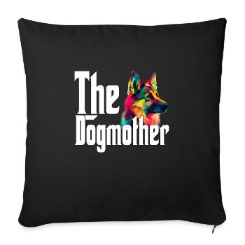 German Shepherd Dog Mom Dogmother Dogs Mommy Rotti - Sofakissenbezug 45 x 45 cm - Schwarz - Vorne