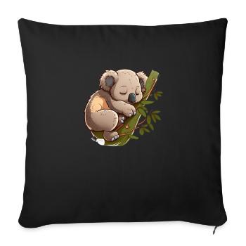 Koala bear Koala sleeping. Great for sleeping. - Sofa pillowcase 17,3'' x 17,3'' (45 x 45 cm) - black - Front