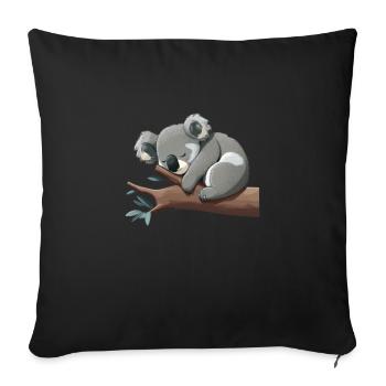 Koala bear Koala sleeping. Great for sleeping. - Sofa pillowcase 17,3'' x 17,3'' (45 x 45 cm) - black - Front