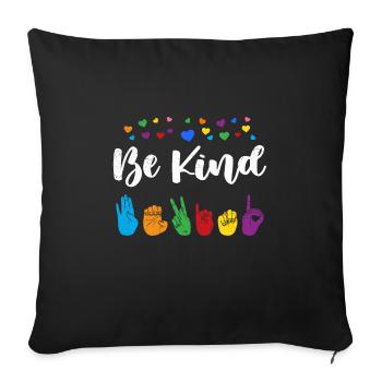 Be Child Autistic Diversity and Awareness - Sofa pillowcase 17,3'' x 17,3'' (45 x 45 cm) - black - Front