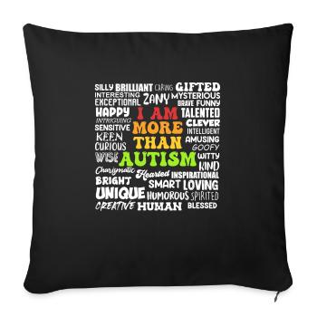 Autism Awareness Solidarity and Awareness - Sofa pillowcase 17,3'' x 17,3'' (45 x 45 cm) - black - Front