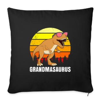 Omasaurus Grandma Mother's Day Dinosaur Fan - Sofa pillowcase 17,3'' x 17,3'' (45 x 45 cm) - black - Front