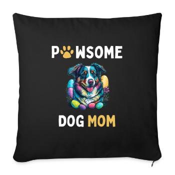 Australian Shepherd Osterei Jäger Mama Kostüm - Sofakissenbezug 45 x 45 cm - Schwarz - Vorne