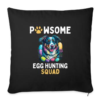 Australian Shepherd Easter Egg Hunting Squad Match - Sofa pillowcase 17,3'' x 17,3'' (45 x 45 cm) - black - Front