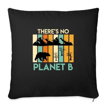 Il n’y a pas de planète B Protection des espèces Bien-être animal - Housse de coussin décorative 45 x 45 cm - noir - Devant