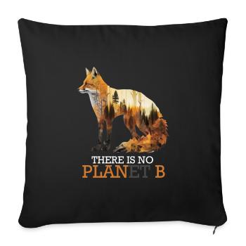 There is no Planet B endangered species - Sofa pillowcase 17,3'' x 17,3'' (45 x 45 cm) - black - Front