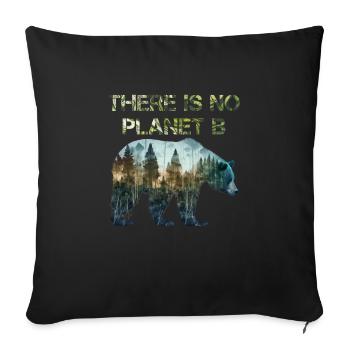 Il n’y a pas de Planète B Earth Day Mission Erde - Housse de coussin décorative 45 x 45 cm - noir - Devant