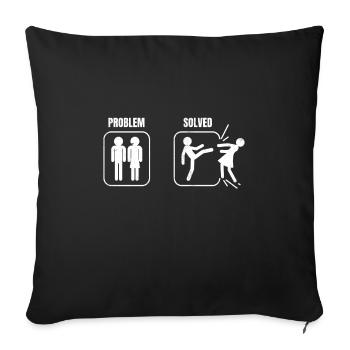 Problem Solved Divorce Men Divorce Party - Sofa pillowcase 17,3'' x 17,3'' (45 x 45 cm) - black - Front