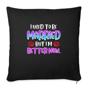 Divorce Party Finally Divorced Divorce - Sofa pillowcase 17,3'' x 17,3'' (45 x 45 cm) - black - Front