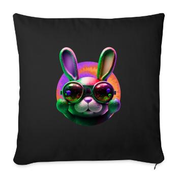 Easter Bunny Face Easter Bunny Rabbit Easter - Sofa pillowcase 17,3'' x 17,3'' (45 x 45 cm) - black - Front
