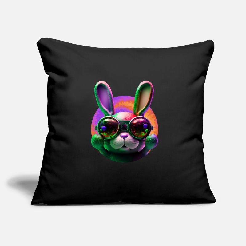 Easter Bunny Face Easter Bunny Rabbit Easter Sofa pillowcase 17,3'' x 17,3'' (45 x 45 cm)