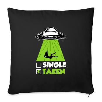 Ufo Single Men Fantasy Taken by Aliens Herren - Sofakissenbezug 45 x 45 cm - Schwarz - Vorne