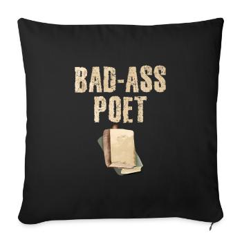 Bad-ass Poets Poésie et poèmes Poète - Housse de coussin décorative 45 x 45 cm - noir - Devant