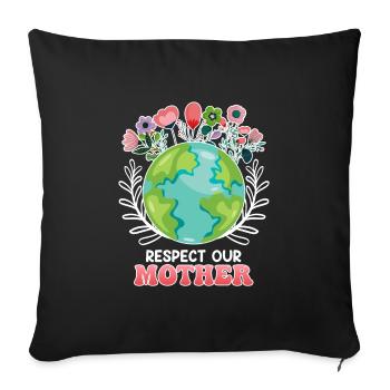 Save the Earth Environmentalists Mother Earth - Sofa pillowcase 17,3'' x 17,3'' (45 x 45 cm) - black - Front