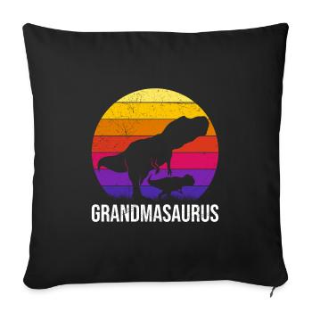 Omasaurus Grandma Mother's Day Dinosaur Fan - Sofa pillowcase 17,3'' x 17,3'' (45 x 45 cm) - black - Front