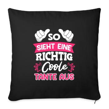 Worlds greatest Aunt beste Tante Muttertag - Sofakissenbezug 45 x 45 cm - Schwarz - Vorne