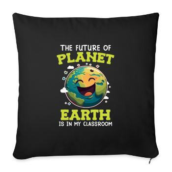 Save the Earth EnvironmentDear Environmentally Conscious Children - Sofa pillowcase 17,3'' x 17,3'' (45 x 45 cm) - black - Front