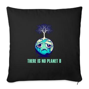 Il n’y a pas de Planète B Earth Day Mission Erde - Housse de coussin décorative 45 x 45 cm - noir - Devant
