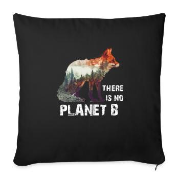 Il n’y a pas de Planète B Earth Day Mission Erde - Housse de coussin décorative 45 x 45 cm - noir - Devant