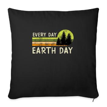 Environmentalists Earth Day Mission Earth Environment - Sofa pillowcase 17,3'' x 17,3'' (45 x 45 cm) - black - Front
