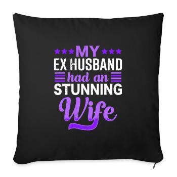 Divorce Women Divorce Party Ex Wife - Sofa pillowcase 17,3'' x 17,3'' (45 x 45 cm) - black - Front