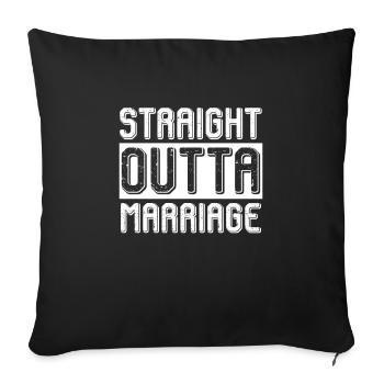 Marriage from divorce party Ex-husband divorce - Sofa pillowcase 17,3'' x 17,3'' (45 x 45 cm) - black - Front
