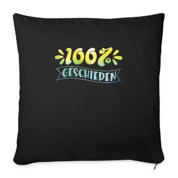 Divorce category 100% Divorced Divorce - Sofa pillowcase 17,3'' x 17,3'' (45 x 45 cm) - black - Front