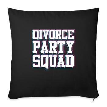 Divorce Party Happily Divorced Divorce - Sofa pillowcase 17,3'' x 17,3'' (45 x 45 cm) - black - Front
