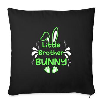 Easter Little Brother Bunny Brother Rabbit Easter - Sofa pillowcase 17,3'' x 17,3'' (45 x 45 cm) - black - Front