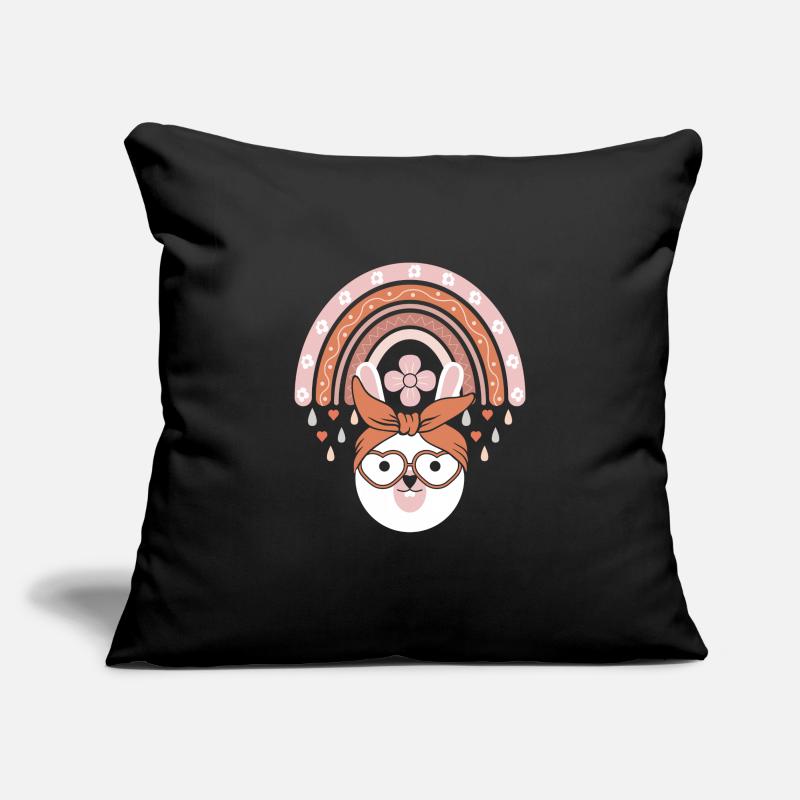Cute Easter Bunny Rabbit Face Cute Bunny Sofa pillowcase 17,3'' x 17,3'' (45 x 45 cm)