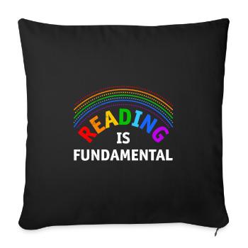 Amateurs de livres La lecture est le fondement des livres - Housse de coussin décorative 45 x 45 cm - noir - Devant