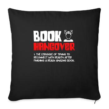 Livres Gueule de bois Amateurs de livres et amateurs de lecture - Housse de coussin décorative 45 x 45 cm - noir - Devant