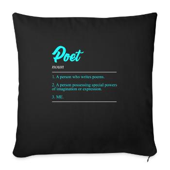 Book lovers poets and bookworms bookworms - Sofa pillowcase 17,3'' x 17,3'' (45 x 45 cm) - black - Front