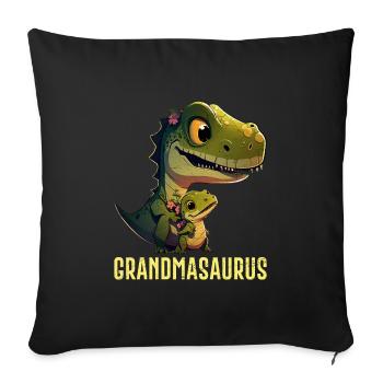 Omasaurus Grandma Mother's Day Dinosaur Fan - Sofa pillowcase 17,3'' x 17,3'' (45 x 45 cm) - black - Front