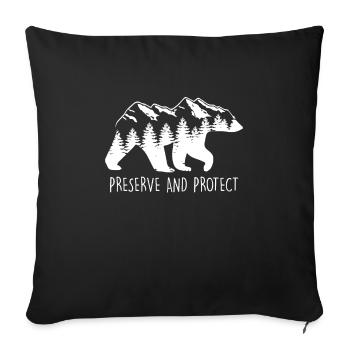 Protection de l’environnement Protection des espèces Sauvez la terre - Housse de coussin décorative 45 x 45 cm - noir - Devant