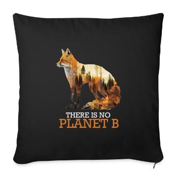There is no Planet B endangered species - Sofa pillowcase 17,3'' x 17,3'' (45 x 45 cm) - black - Front