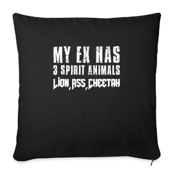 Partie de divorce Ex Femmes Divorce Femmes - Housse de coussin décorative 45 x 45 cm - noir - Devant