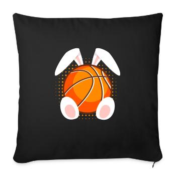Basketball fans Easter Bunnies Happy Easter - Sofa pillowcase 17,3'' x 17,3'' (45 x 45 cm) - black - Front