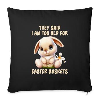 Eggspert Easter Eggs Search Easter Bunny Easter Friend - Sofa pillowcase 17,3'' x 17,3'' (45 x 45 cm) - black - Front
